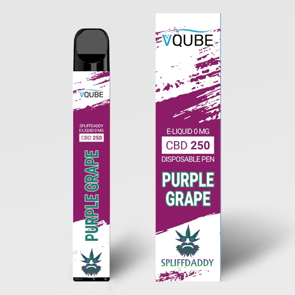 VQUBE Spliffdaddy CBD E-Shisha Vape Purple Grape 700 Züge 2